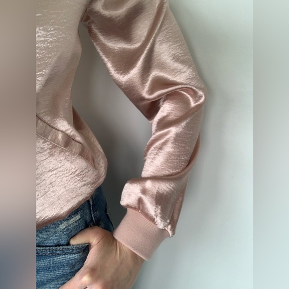 Pink Satin Bomber Jacket - Picture 8 of 10